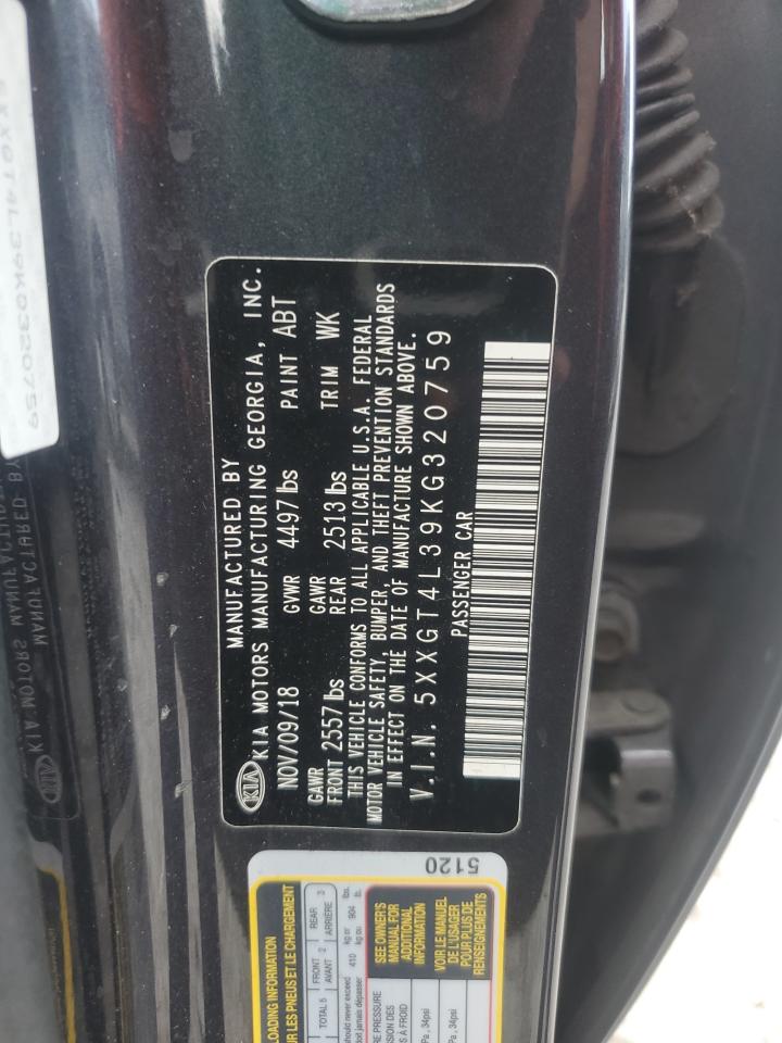 2019 Kia Optima Lx VIN: 5XXGT4L39KG320759 Lot: 65688894