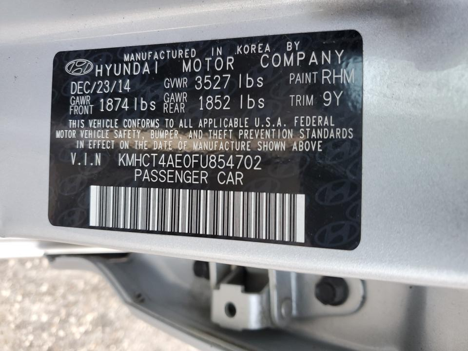 KMHCT4AE0FU854702 2015 Hyundai Accent Gls