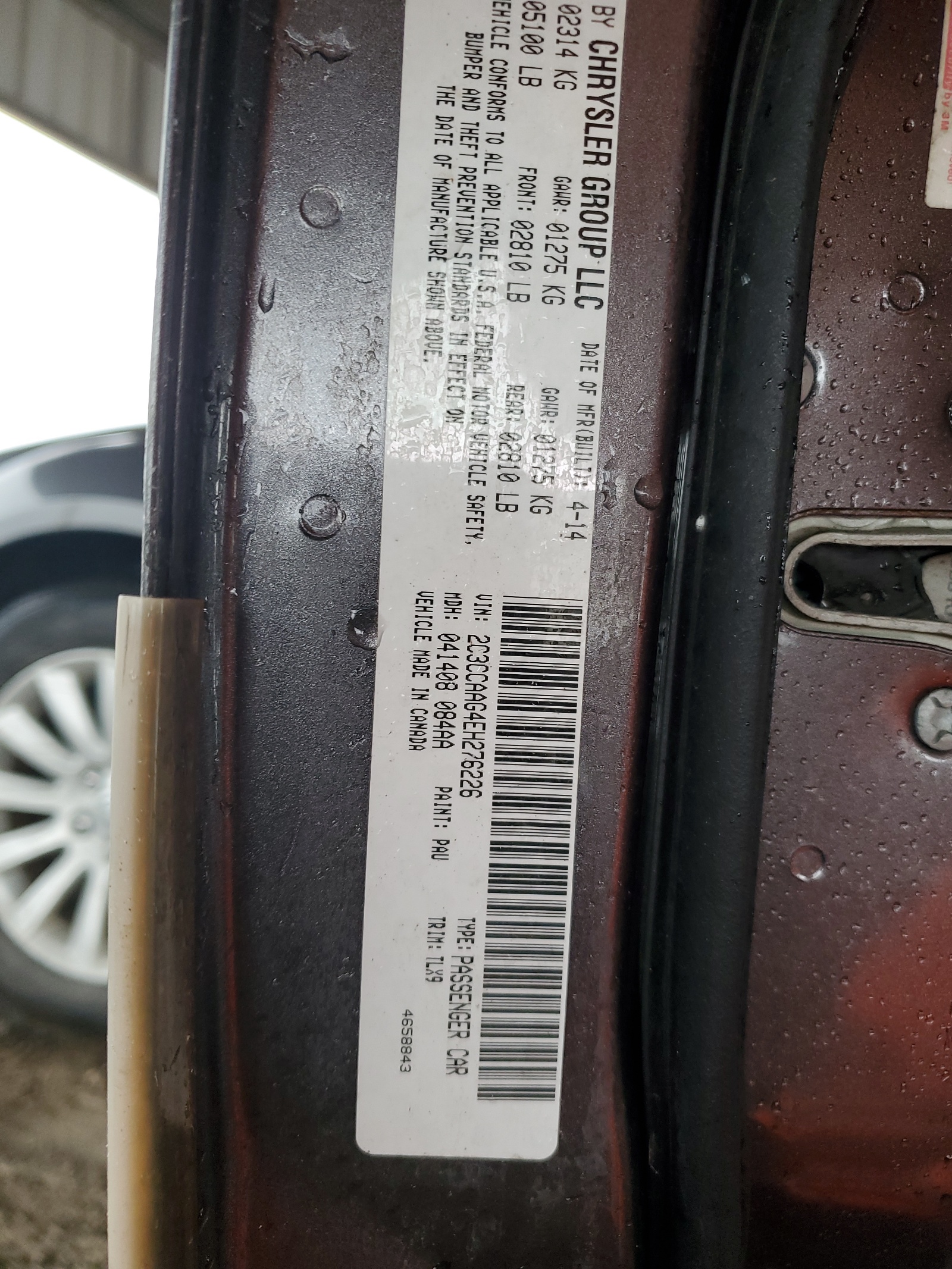 2C3CCAAG4EH276226 2014 Chrysler 300
