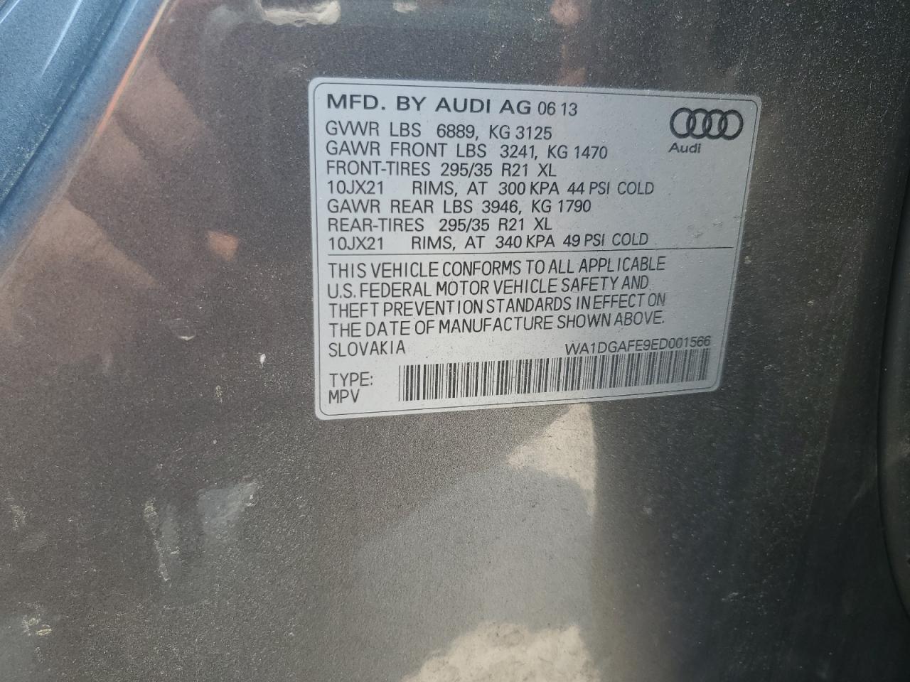 WA1DGAFE9ED001566 2014 Audi Q7 Prestige