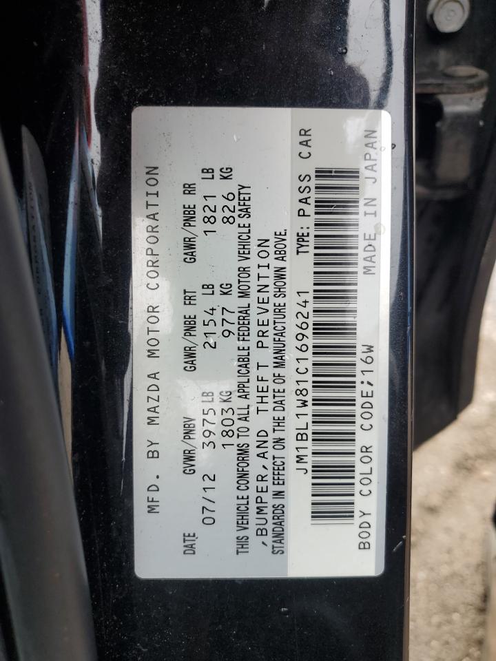2012 Mazda 3 I VIN: JM1BL1W81C1696241 Lot: 62066844