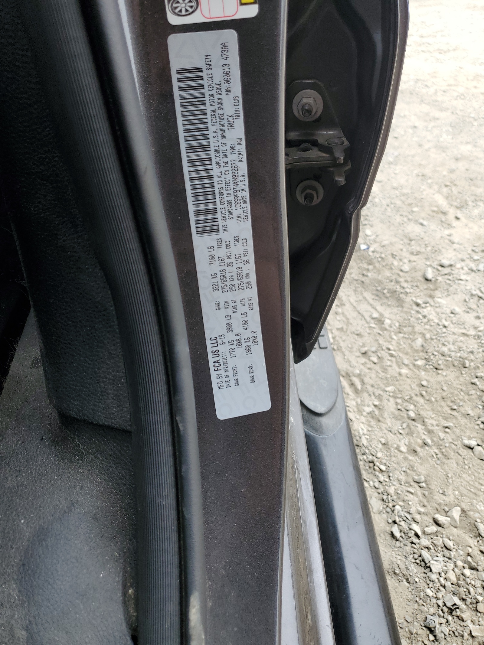 1C6SRFBT4KN892677 2019 Ram 1500 Big Horn/Lone Star