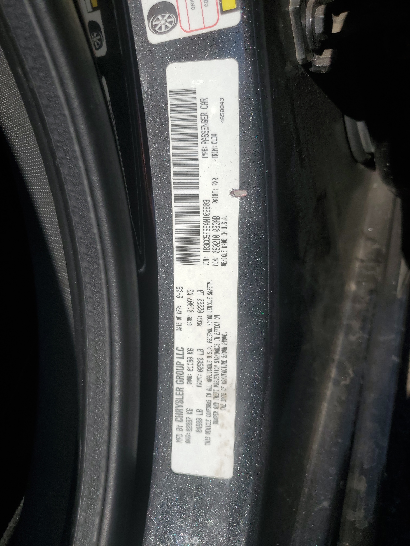 1B3CC5FB9AN102803 2010 Dodge Avenger R/T