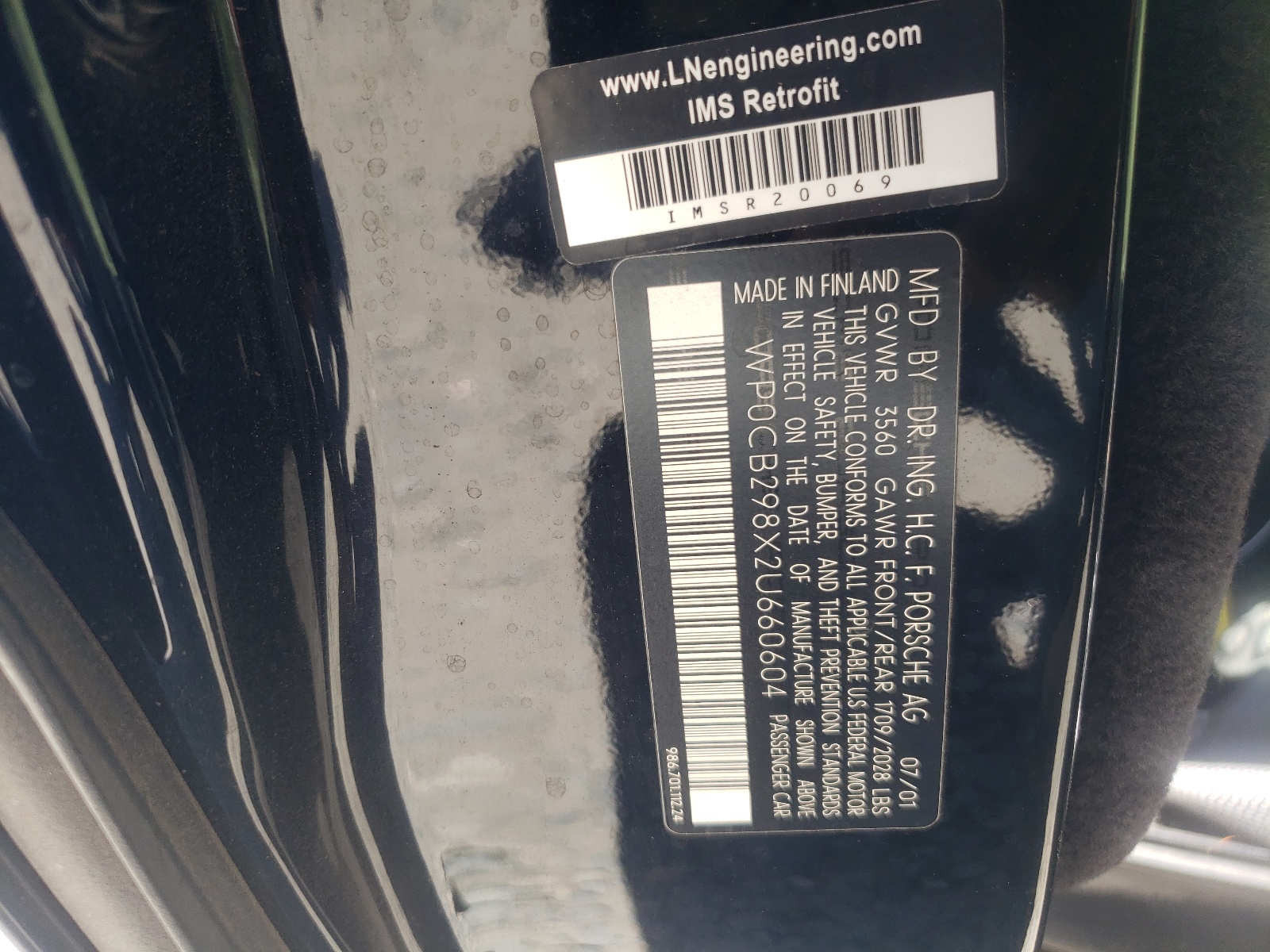 WP0CB298X2U660604 2002 Porsche Boxster S