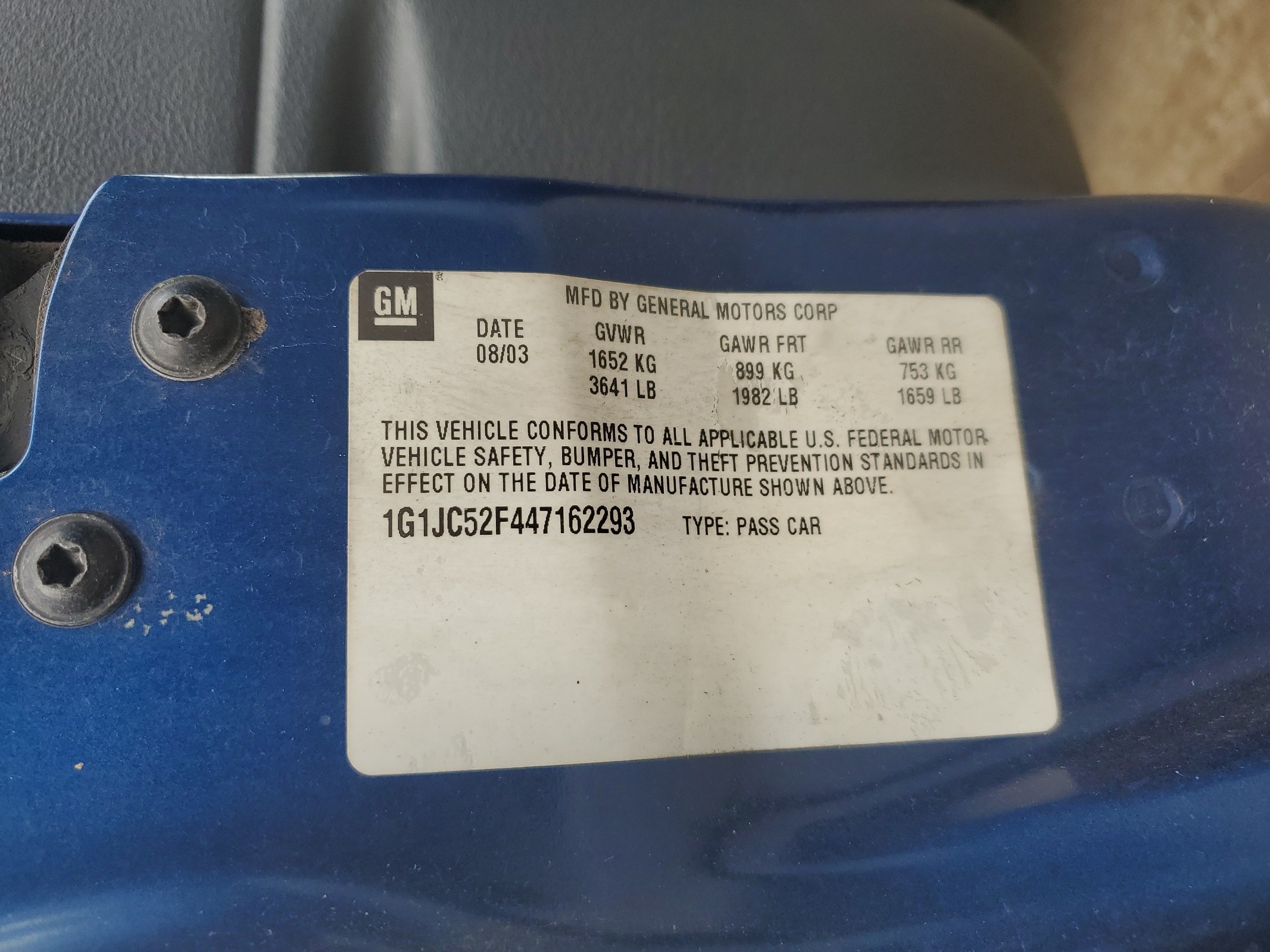 1G1JC52F447162293 2004 Chevrolet Cavalier