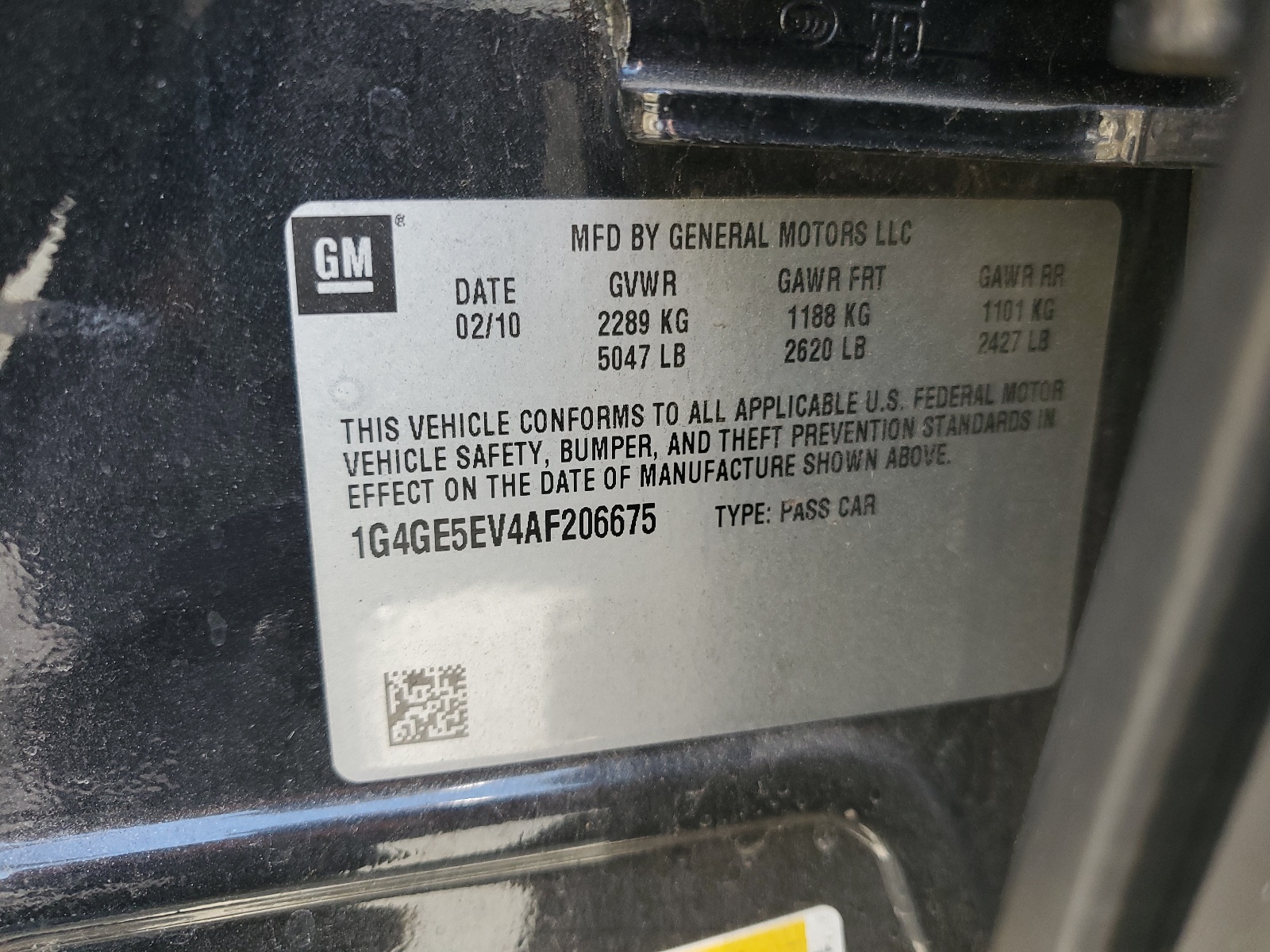 1G4GE5EV4AF206675 2010 Buick Lacrosse Cxs