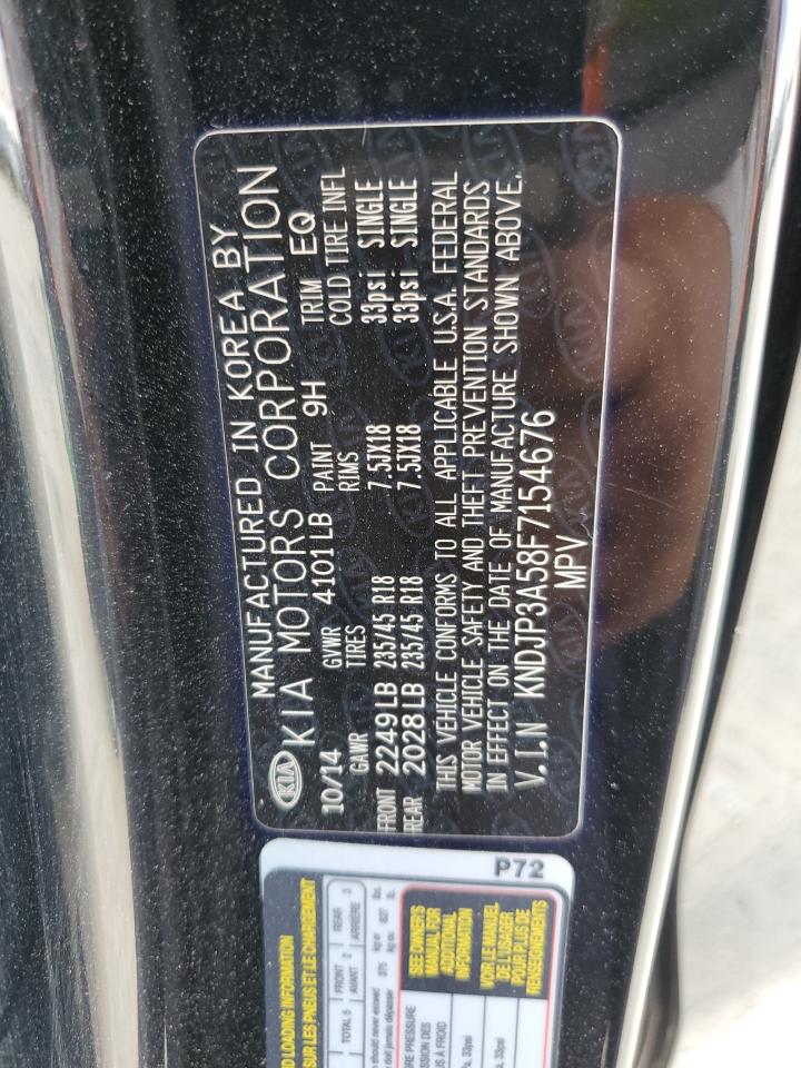 2015 Kia Soul + VIN: KNDJP3A58F7154676 Lot: 61748524