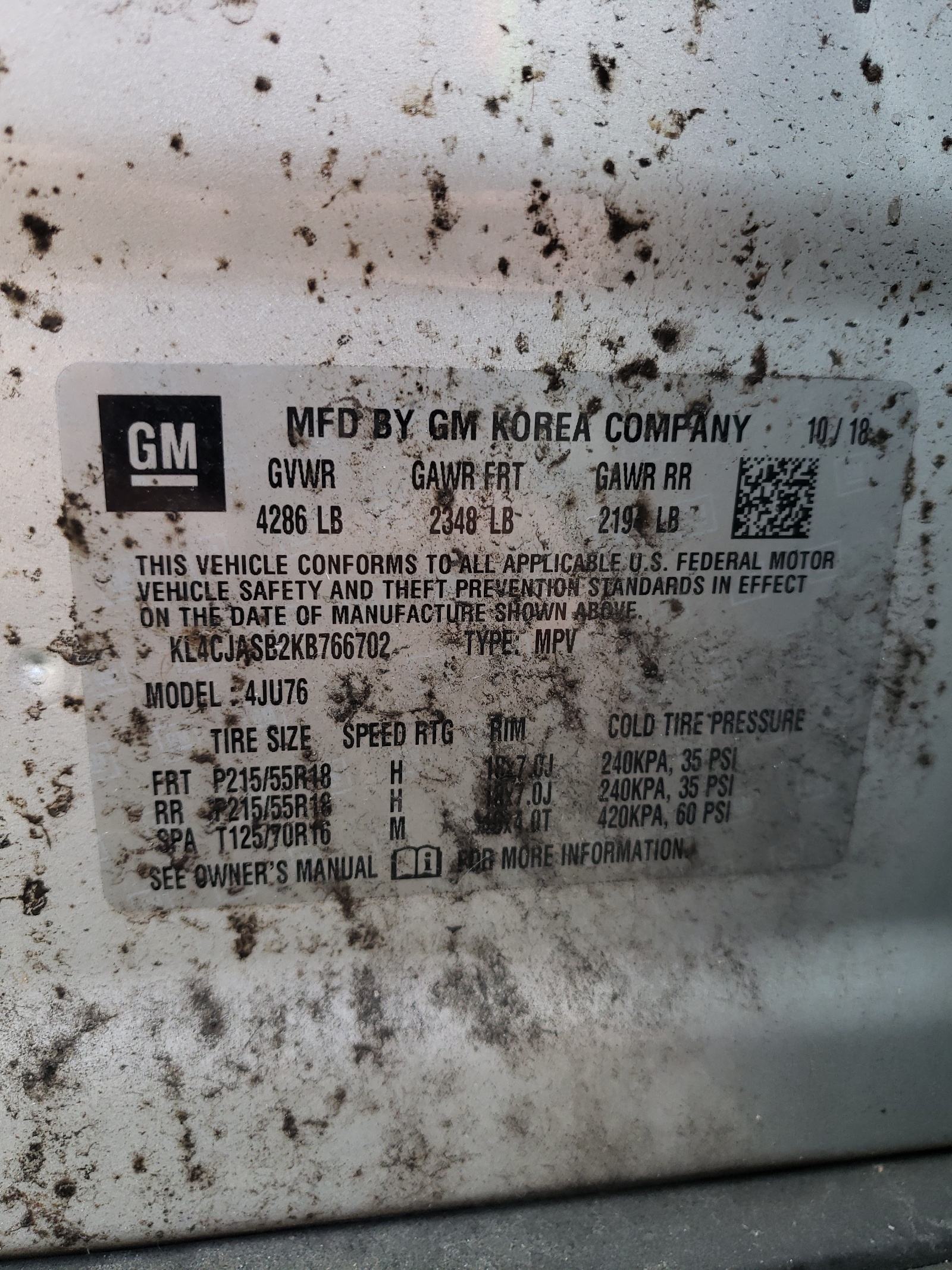 KL4CJASB2KB766702 2019 Buick Encore Preferred