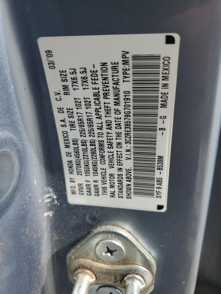 2009 Honda Cr-V Ex VIN: 3CZRE38579G701910 Lot: 63288694