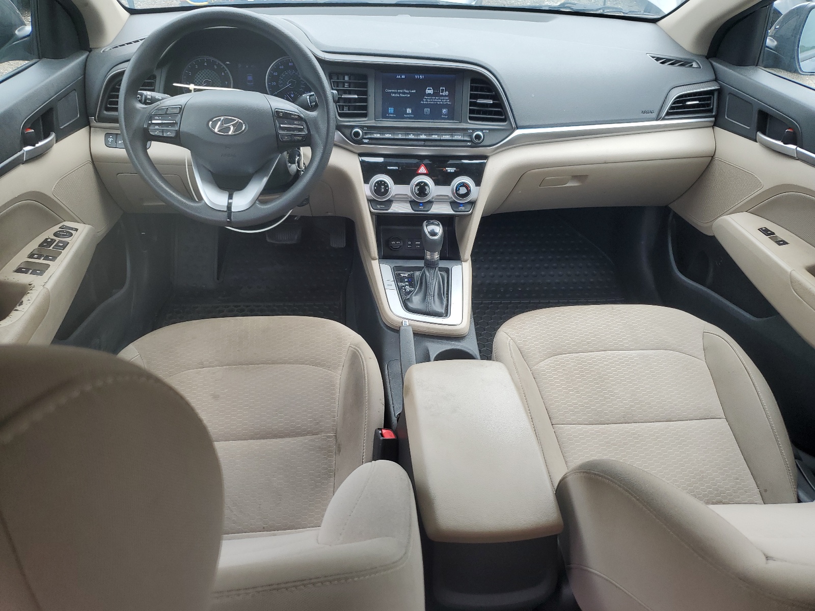 2019 Hyundai Elantra Sel vin: 5NPD84LF9KH479512