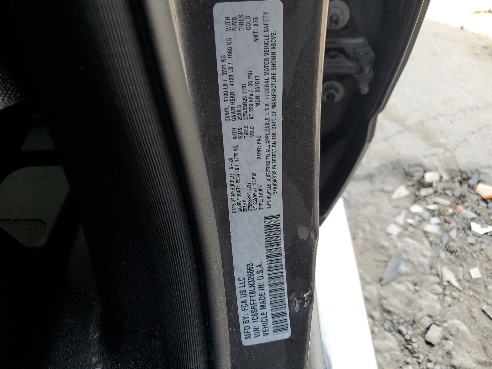 1C6SRFFT8LN326663 2020 Ram 1500 Big Horn/Lone Star