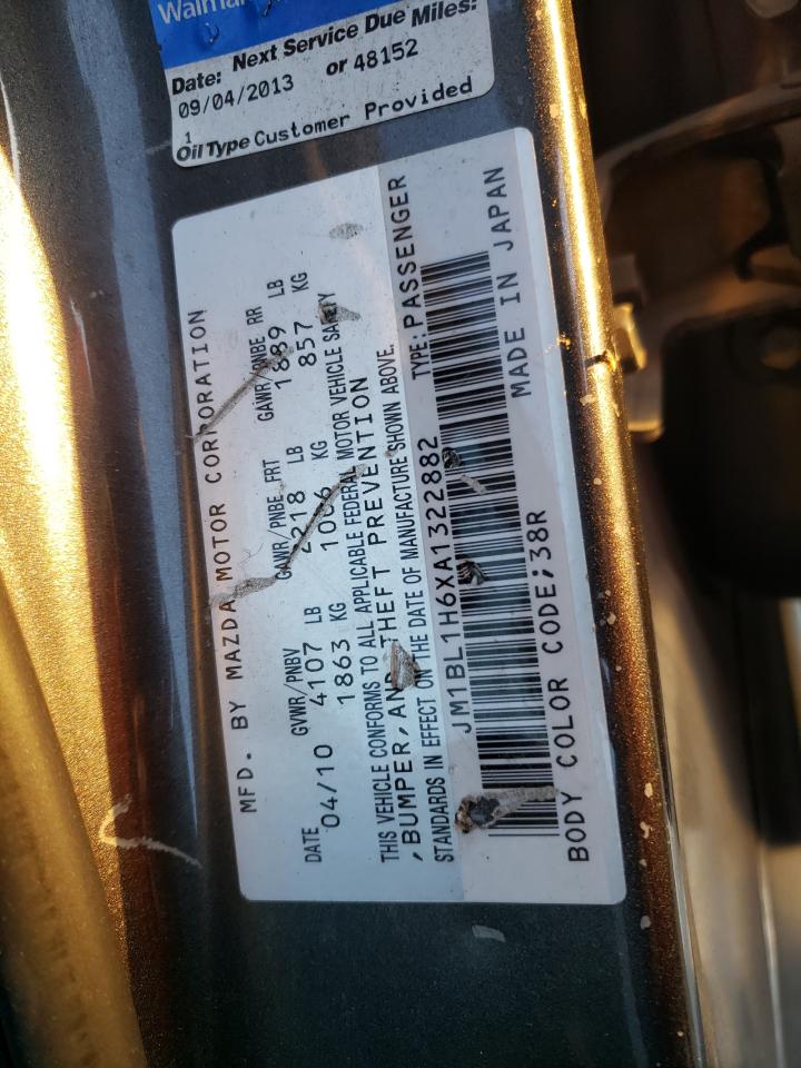 2010 Mazda 3 S VIN: JM1BL1H6XA1322882 Lot: 61925534