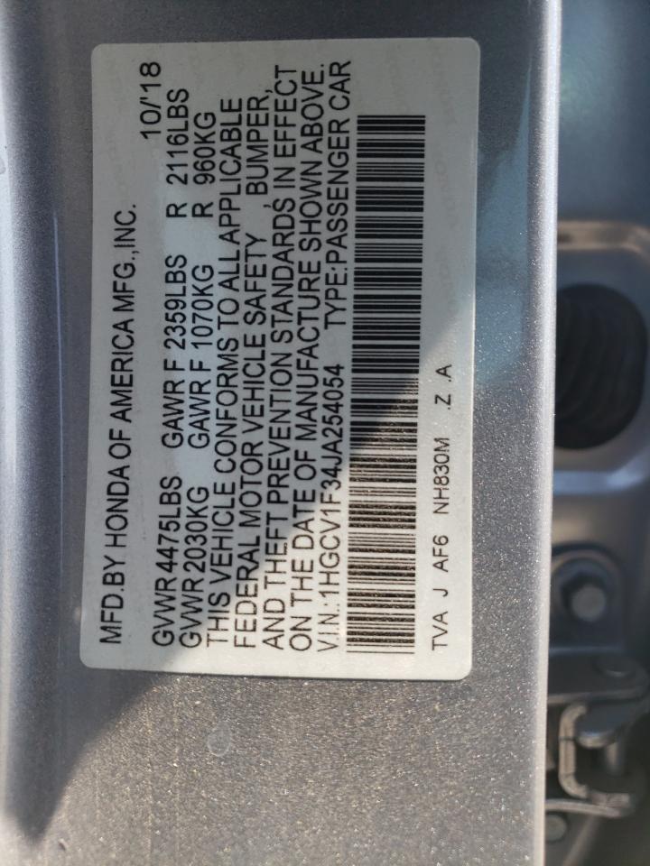 1HGCV1F34JA254054 2018 Honda Accord Sport