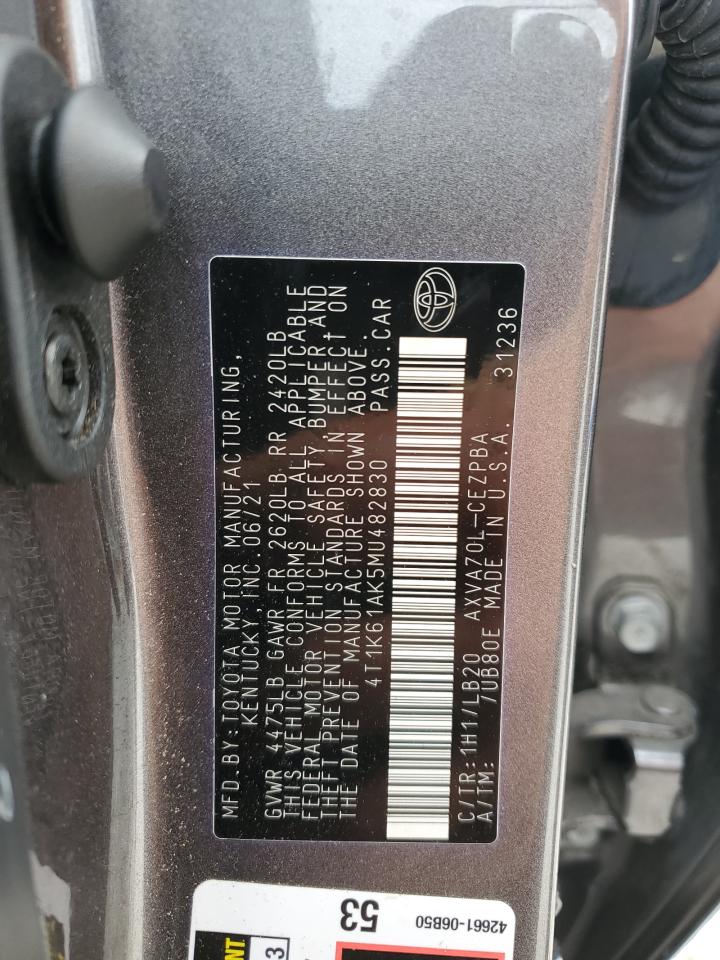 4T1K61AK5MU482830 2021 TOYOTA CAMRY - Image 13