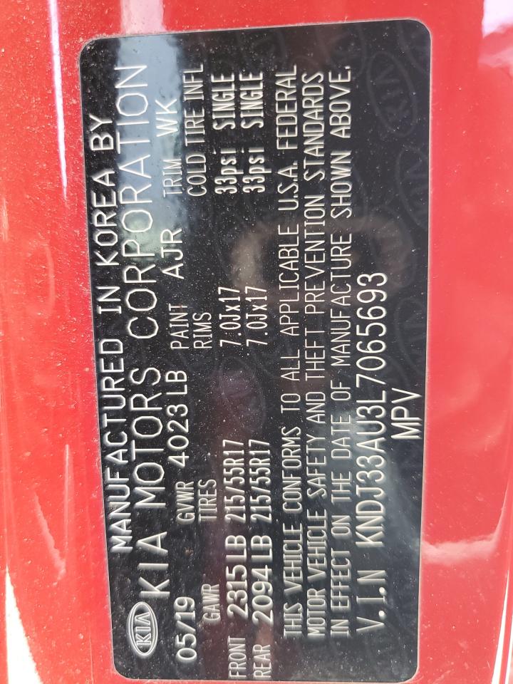 2020 Kia Soul Ex VIN: KNDJ33AU3L7065693 Lot: 64265294