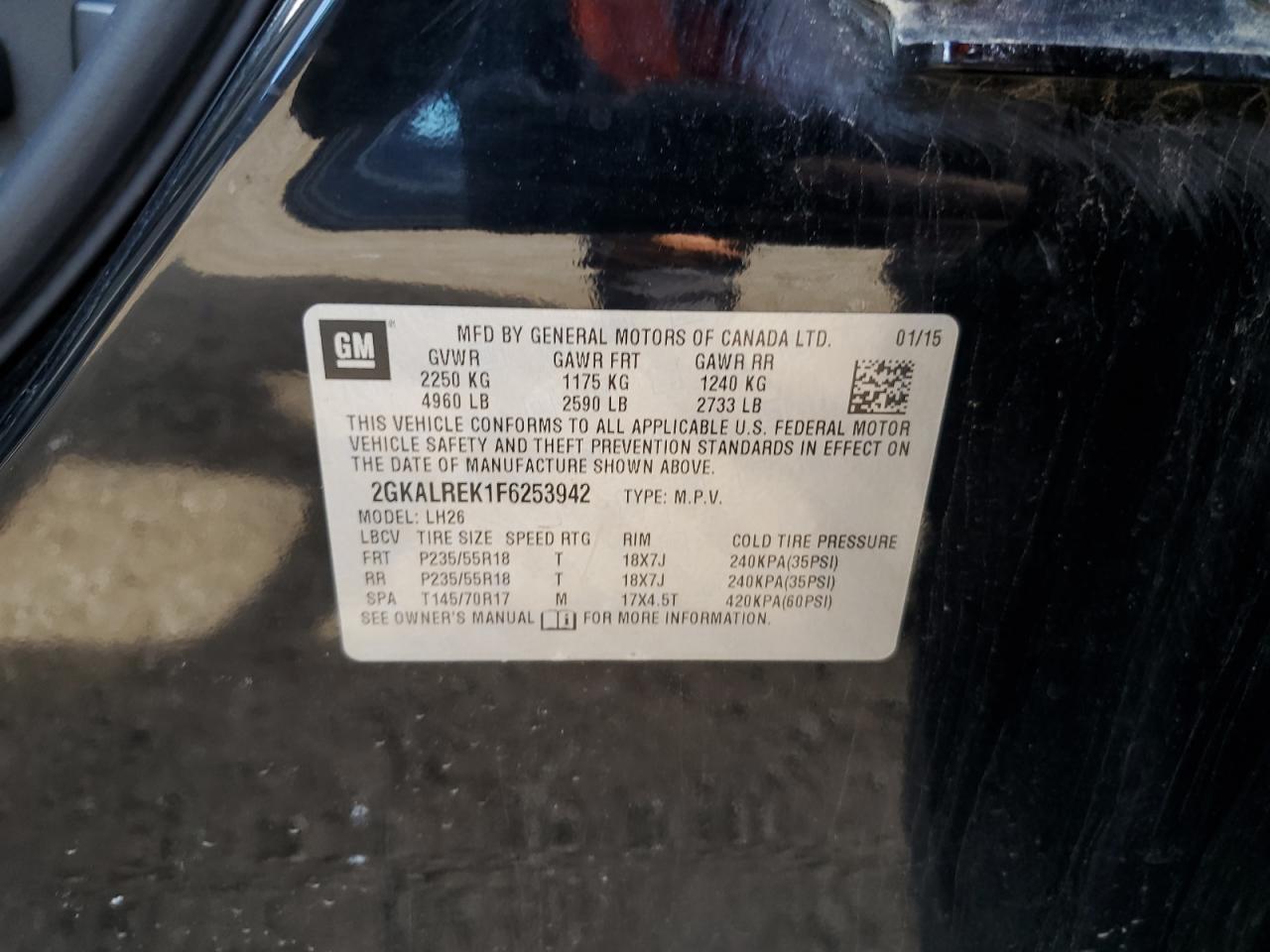 2GKALREK1F6253942 2015 GMC Terrain Sle