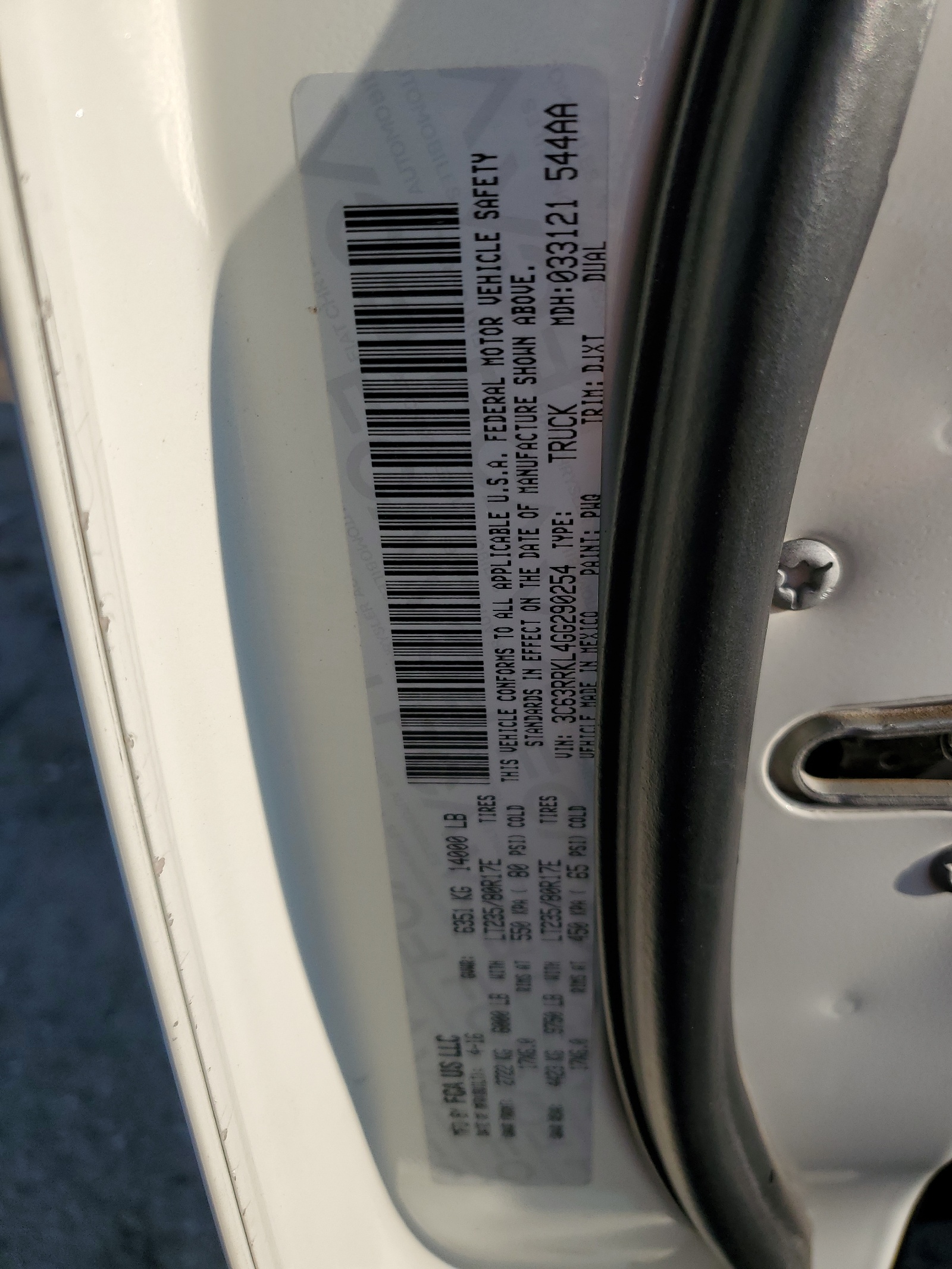 3C63RRKL4GG290254 2016 Ram 3500 Longhorn