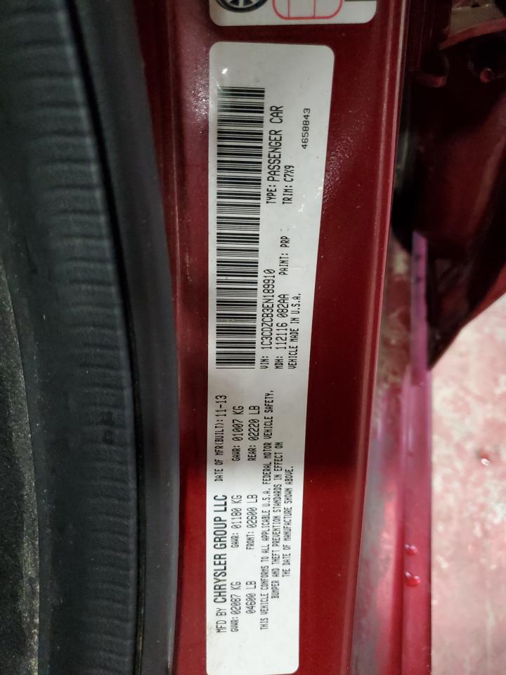 2014 Dodge Avenger Sxt VIN: 1C3CDZCB3EN189910 Lot: 63201264