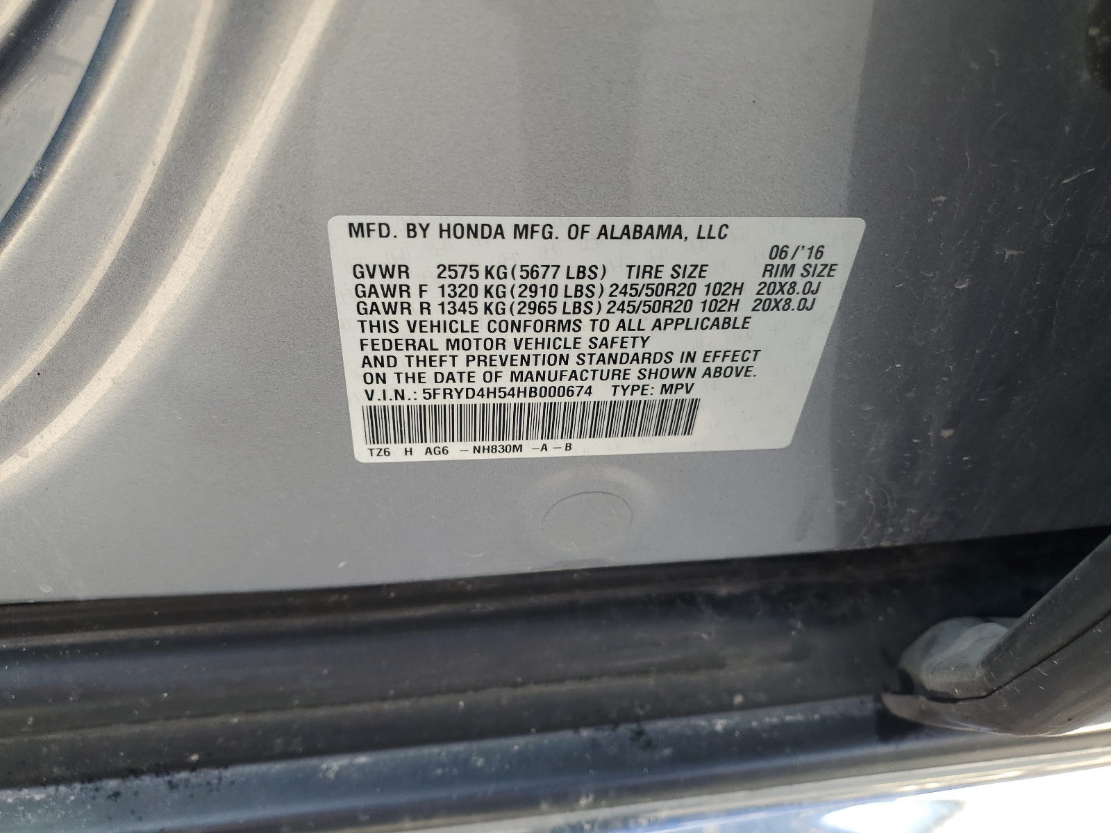 5FRYD4H54HB000674 2017 Acura Mdx Technology