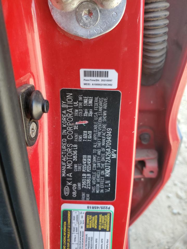 2010 Kia Soul + VIN: KNDJT2A26A7094949 Lot: 61163754