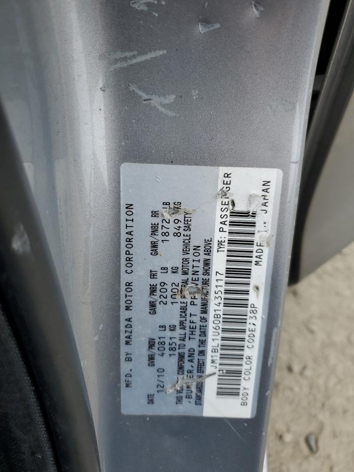 2011 Mazda 3 S VIN: JM1BL1U60B1435117 Lot: 64443294