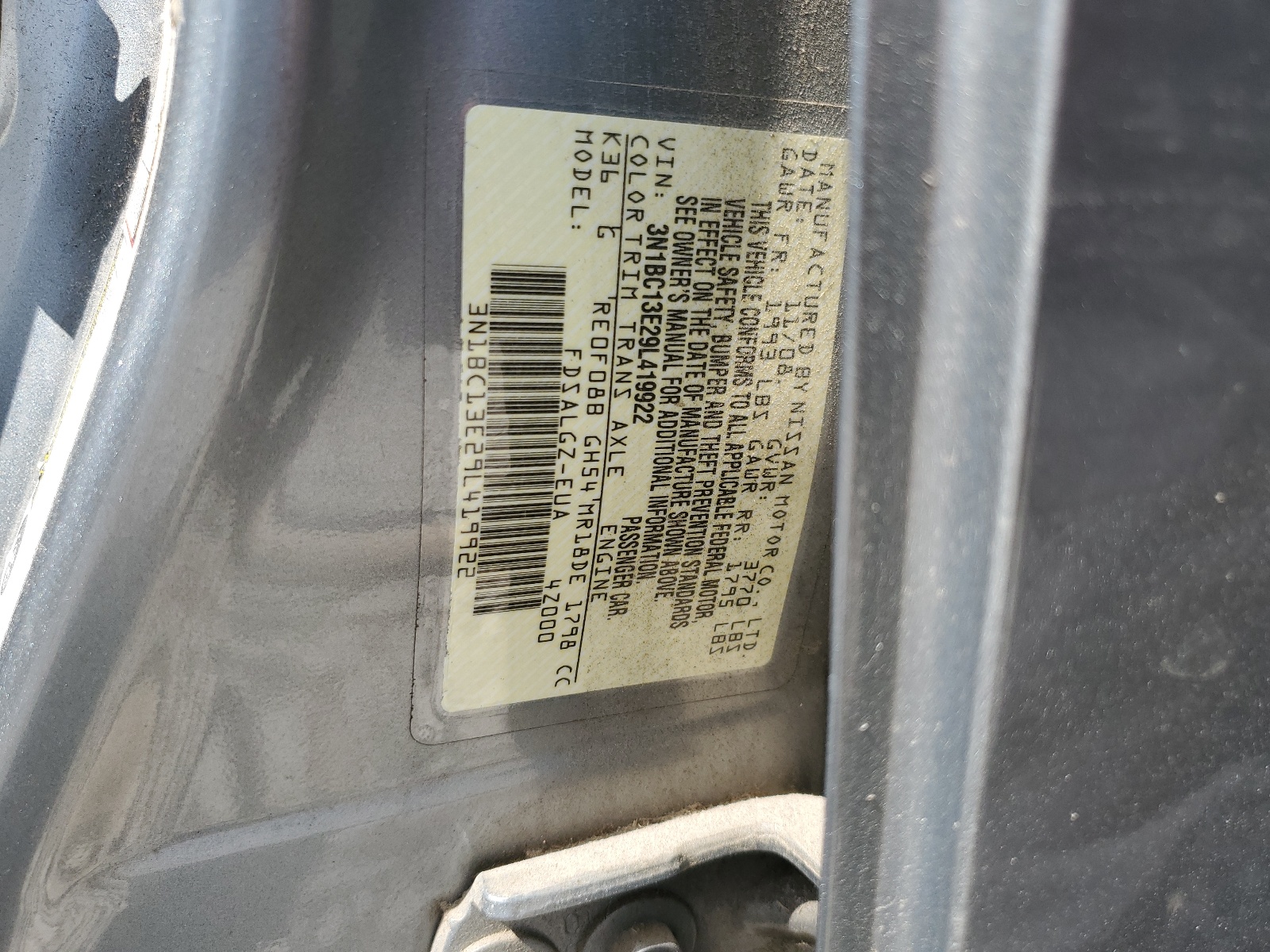 3N1BC13E29L419922 2009 Nissan Versa S