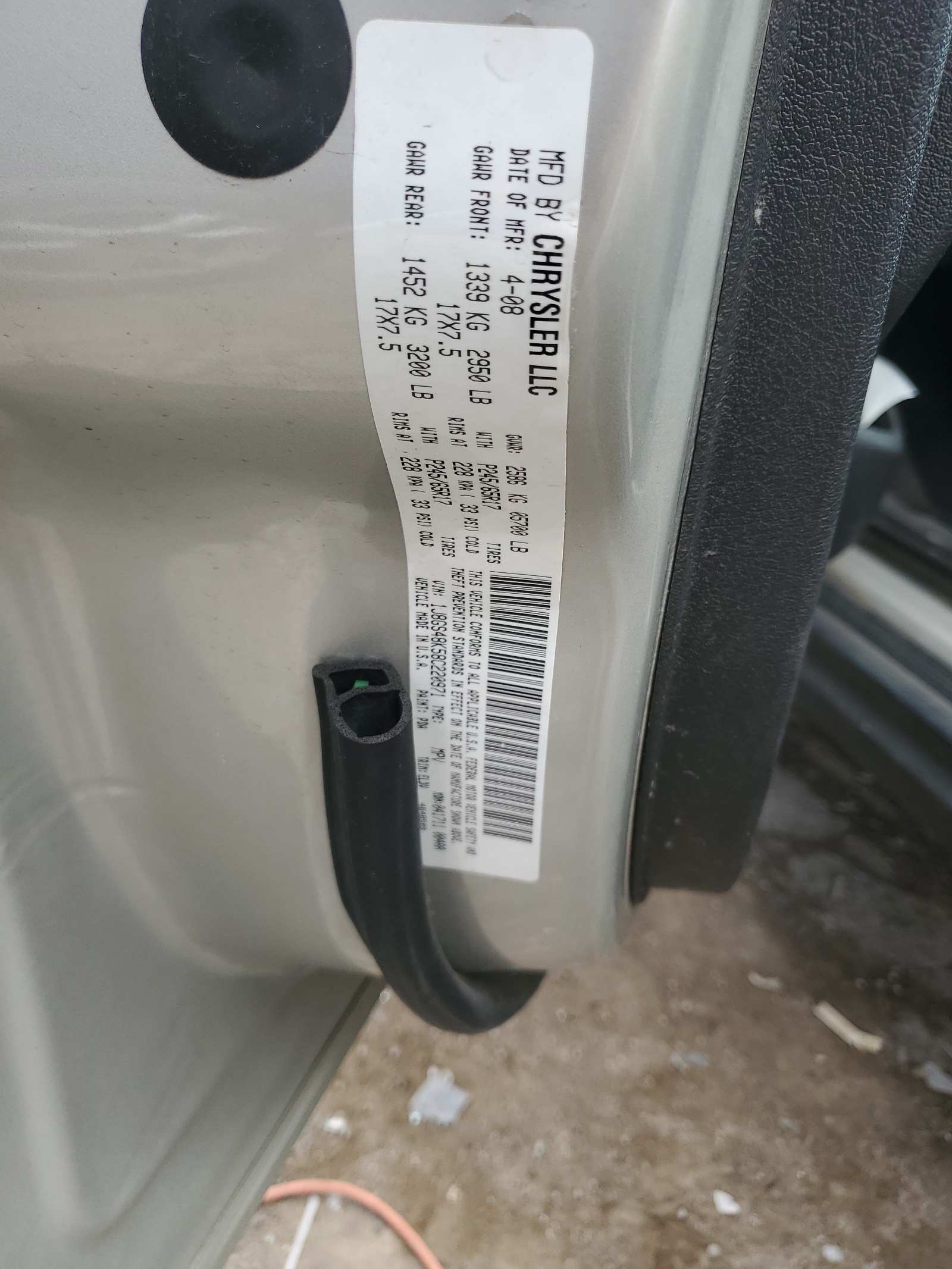 1J8GS48K58C220971 2008 Jeep Grand Cherokee Laredo