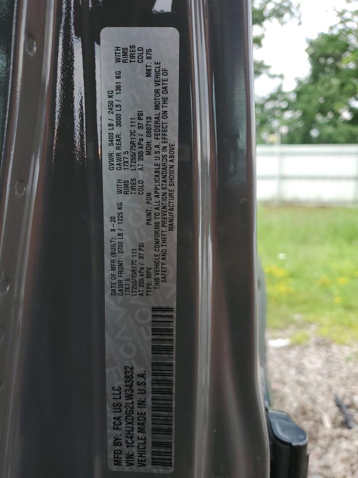 2020 Jeep Wrangler Unlimited Sport VIN: 1C4HJXDG2LW343832 Lot: 64148774