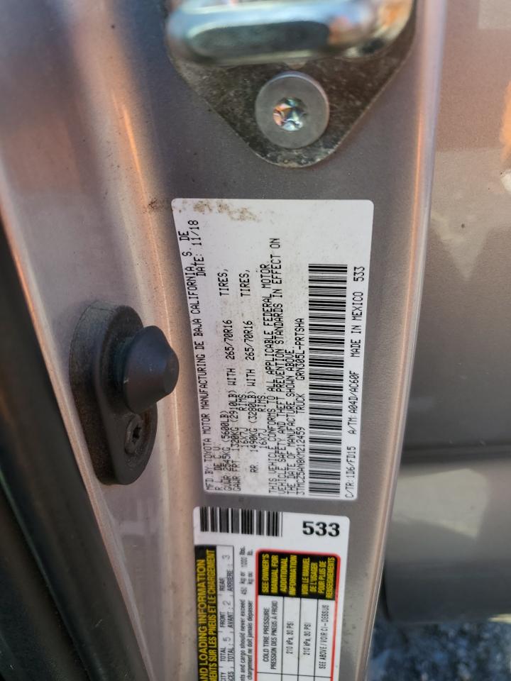 2019 Toyota Tacoma Double Cab VIN: 3TMCZ5AN8KM212459 Lot: 61968354