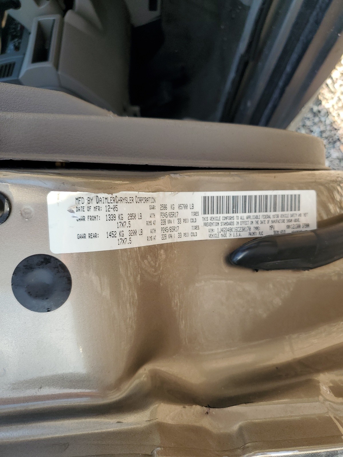 1J4GS48K16C230170 2006 Jeep Grand Cherokee Laredo