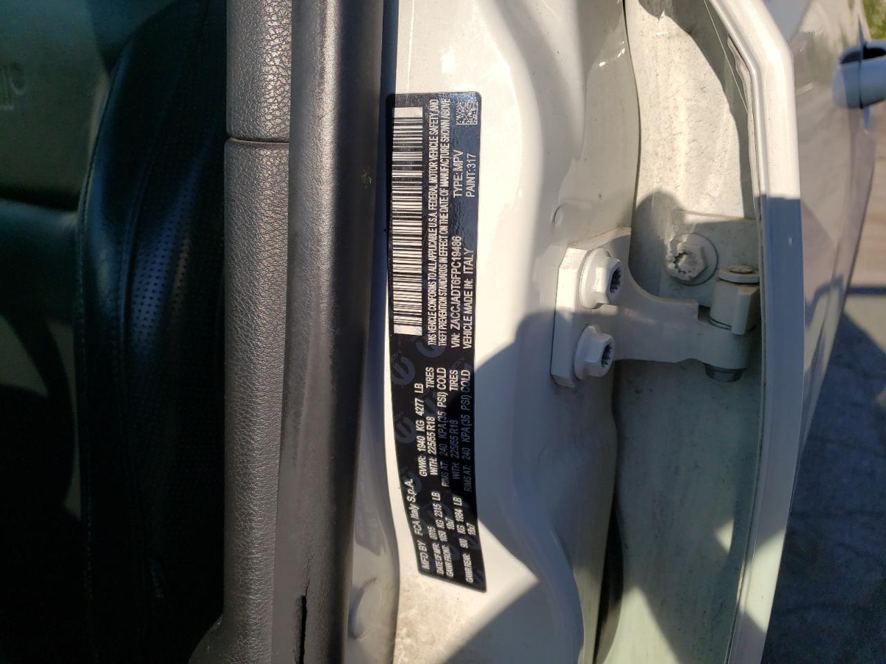 2015 Jeep Renegade Limited VIN: ZACCJADT6FPC19486 Lot: 63585644