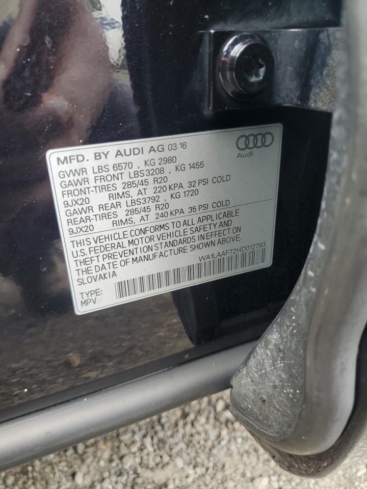 WA1LAAF72HD012783 2017 Audi Q7 Premium Plus