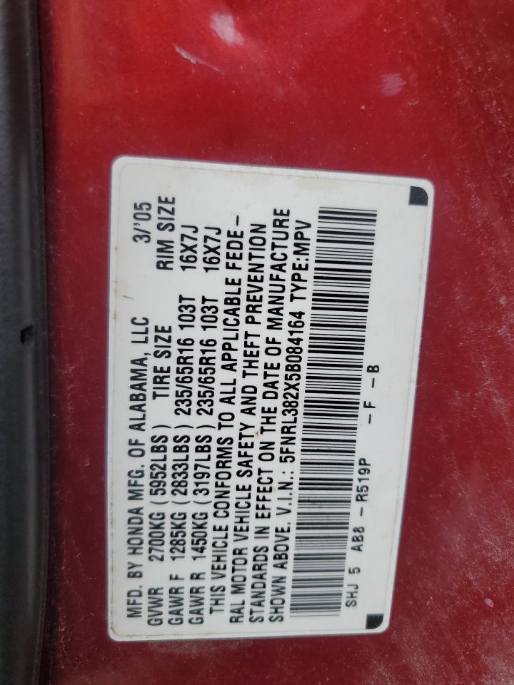 2005 Honda Odyssey Lx VIN: 5FNRL382X5B084164 Lot: 64815894