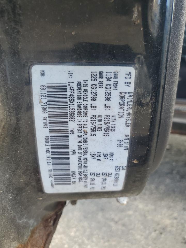 2001 Jeep Cherokee Sport VIN: 1J4FF48SX1L536082 Lot: 62494474