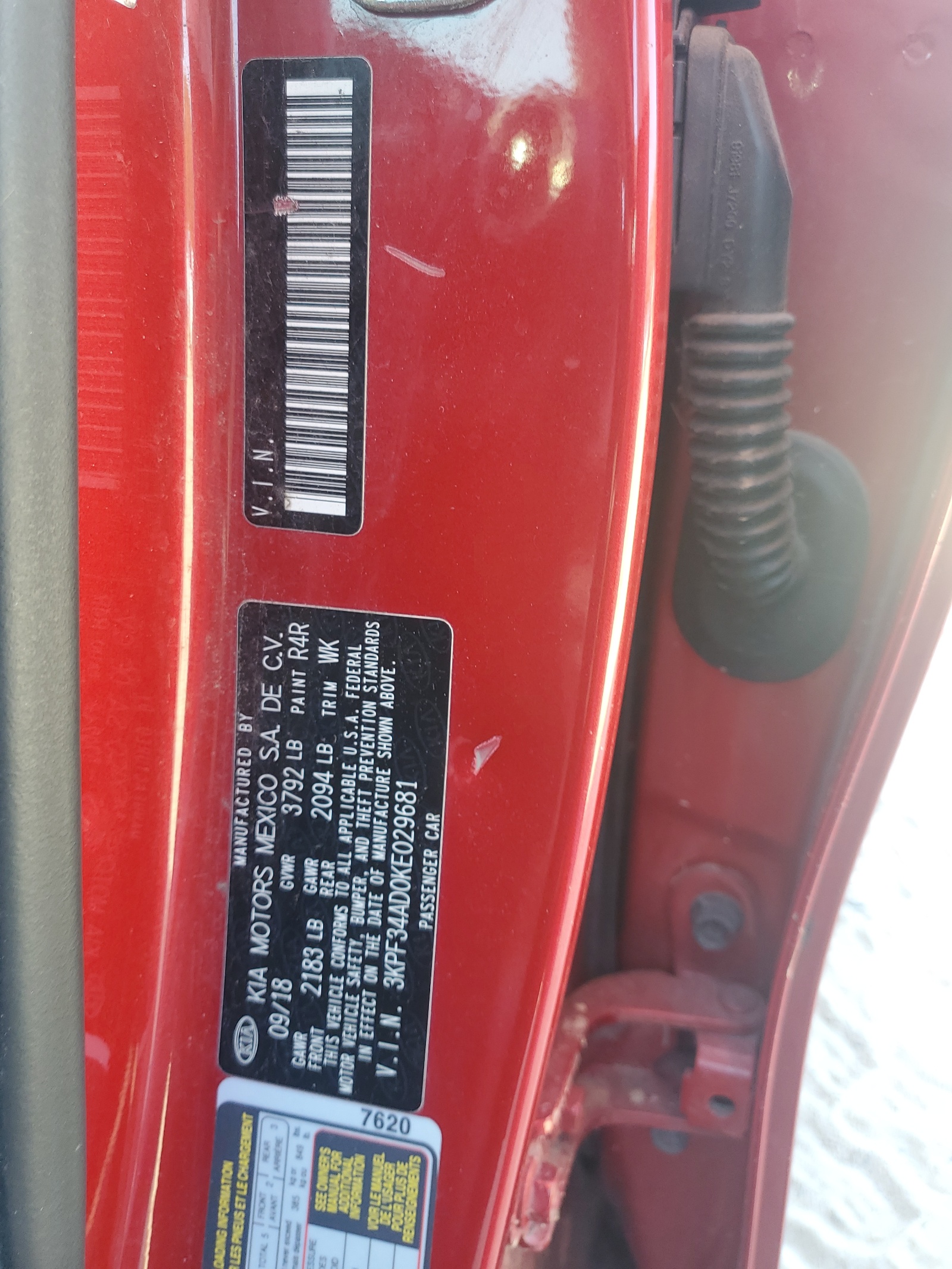 3KPF34AD0KE029681 2019 Kia Forte Gt Line