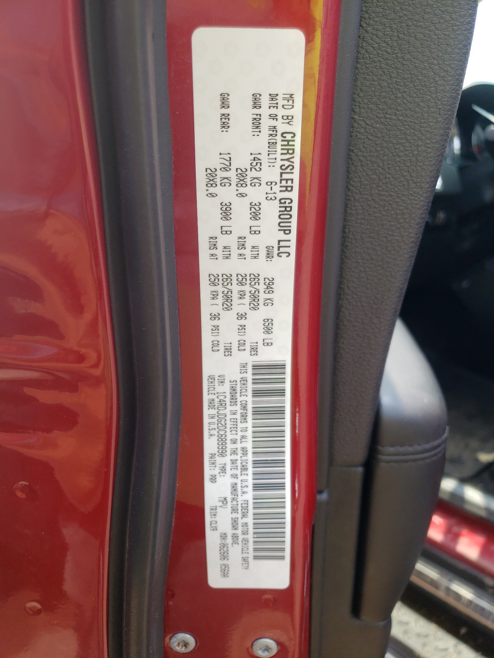 1C4RDJDG2DC689990 2013 Dodge Durango Crew