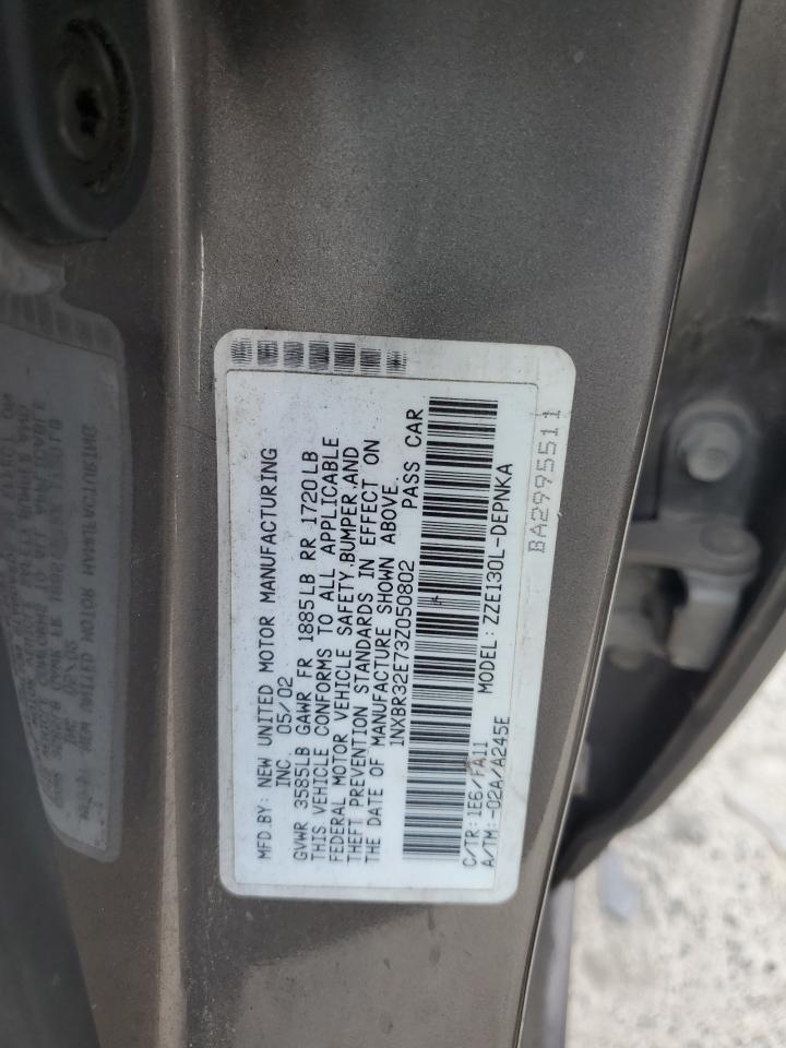 2003 Toyota Corolla Ce VIN: 1NXBR32E73Z050802 Lot: 65570734