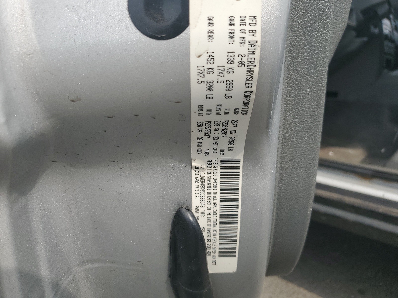 1J4GR48K05C608540 2005 Jeep Grand Cherokee Laredo