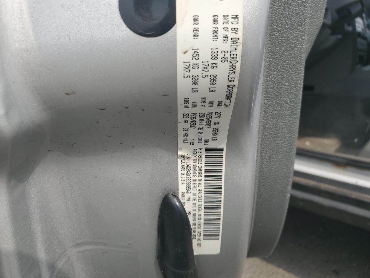 2005 Jeep Grand Cherokee Laredo VIN: 1J4GR48K05C608540 Lot: 63400064