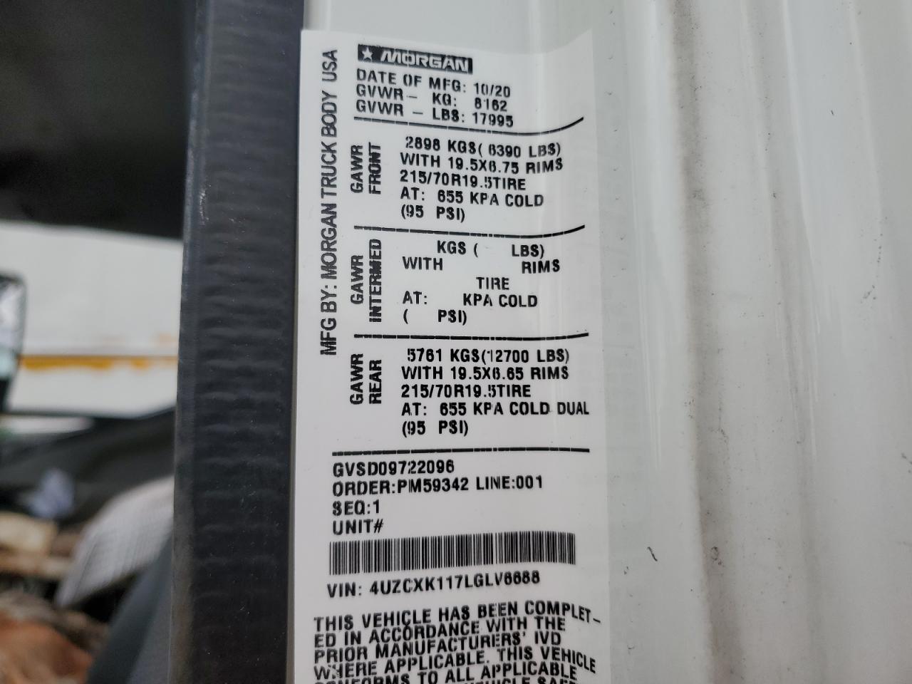 4UZCXK117LGLV6688 2020 Mitsubishi Fuso Truck Of America Inc Fe Fec9Ts