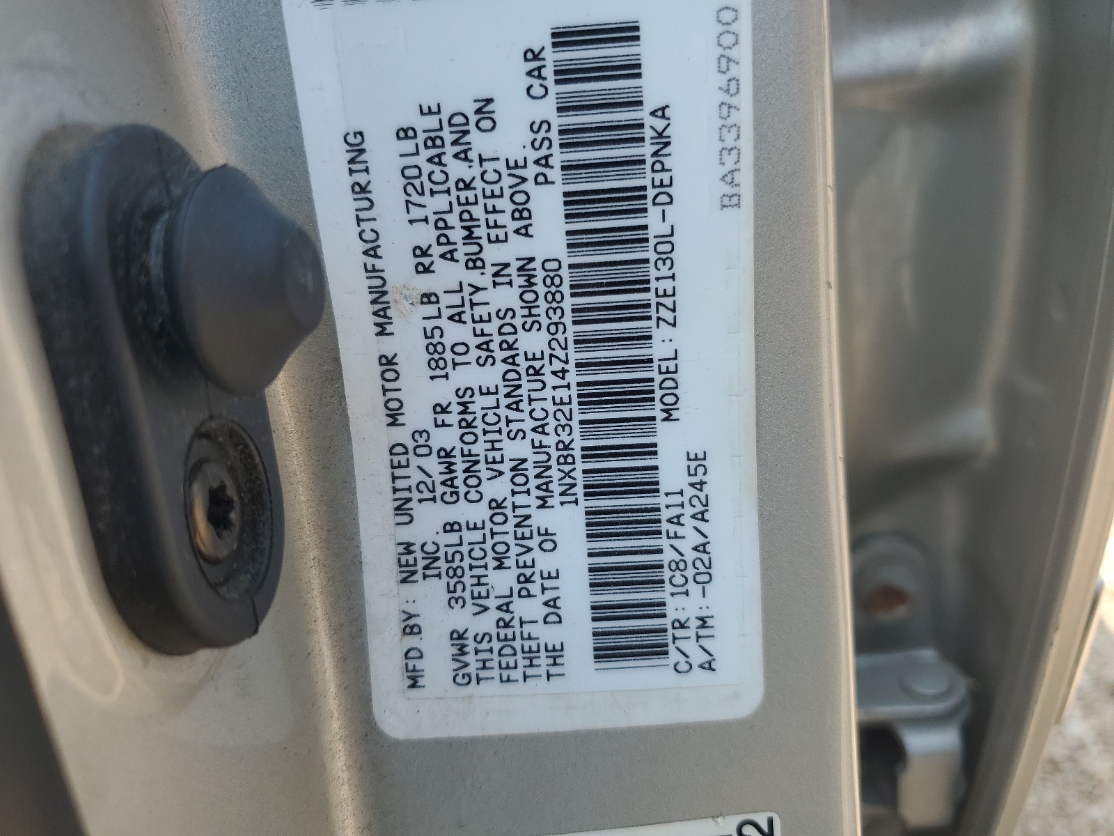 1NXBR32E14Z293880 2004 Toyota Corolla Ce