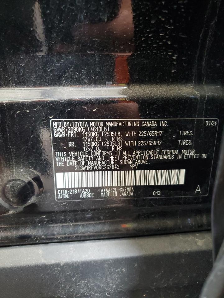 2024 Toyota Rav4 Xle VIN: 2T3W1RFV0RC267843 Lot: 64899084