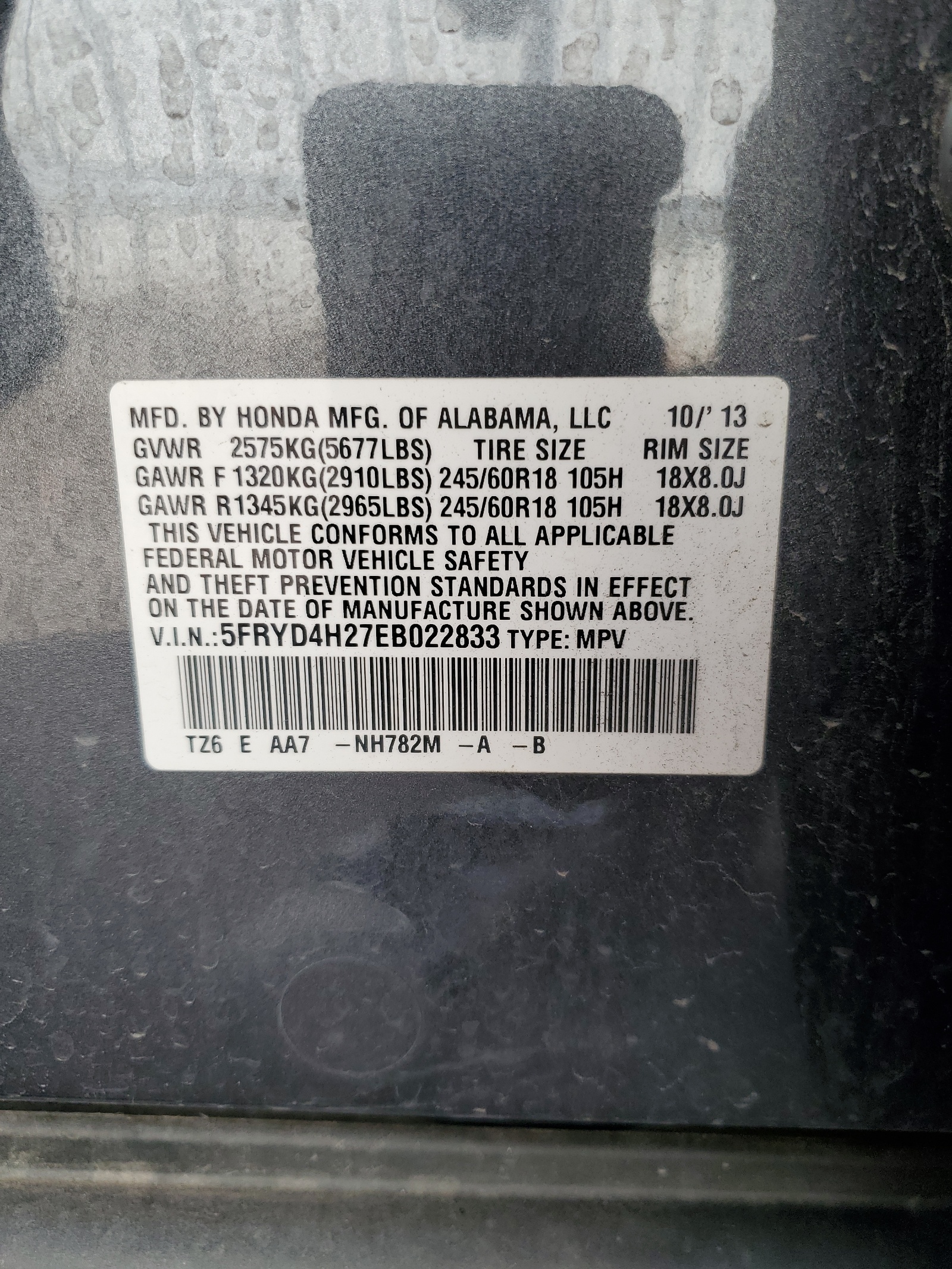 5FRYD4H27EB022833 2014 Acura Mdx