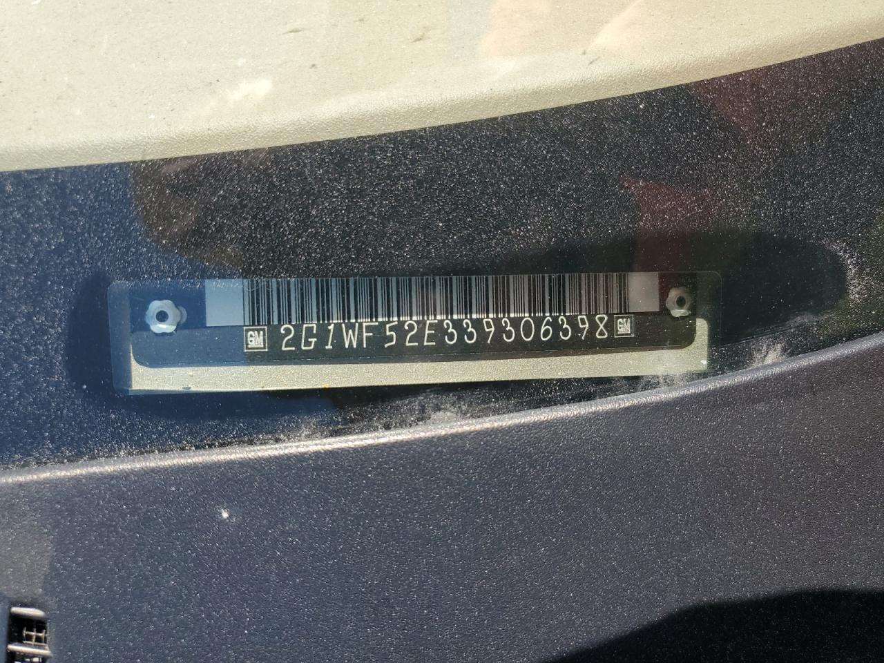 2003 Chevrolet Impala VIN: 2G1WF52E339306398 Lot: 63921524