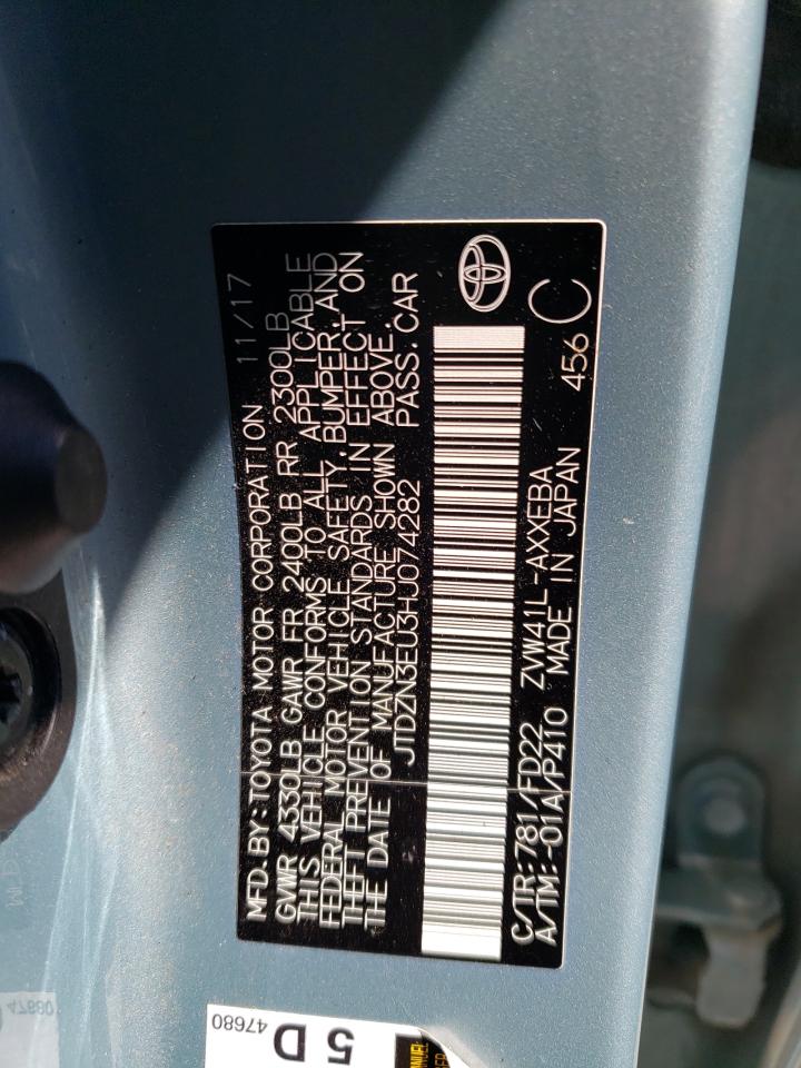 2017 Toyota Prius V VIN: JTDZN3EU3HJ074282 Lot: 61240394