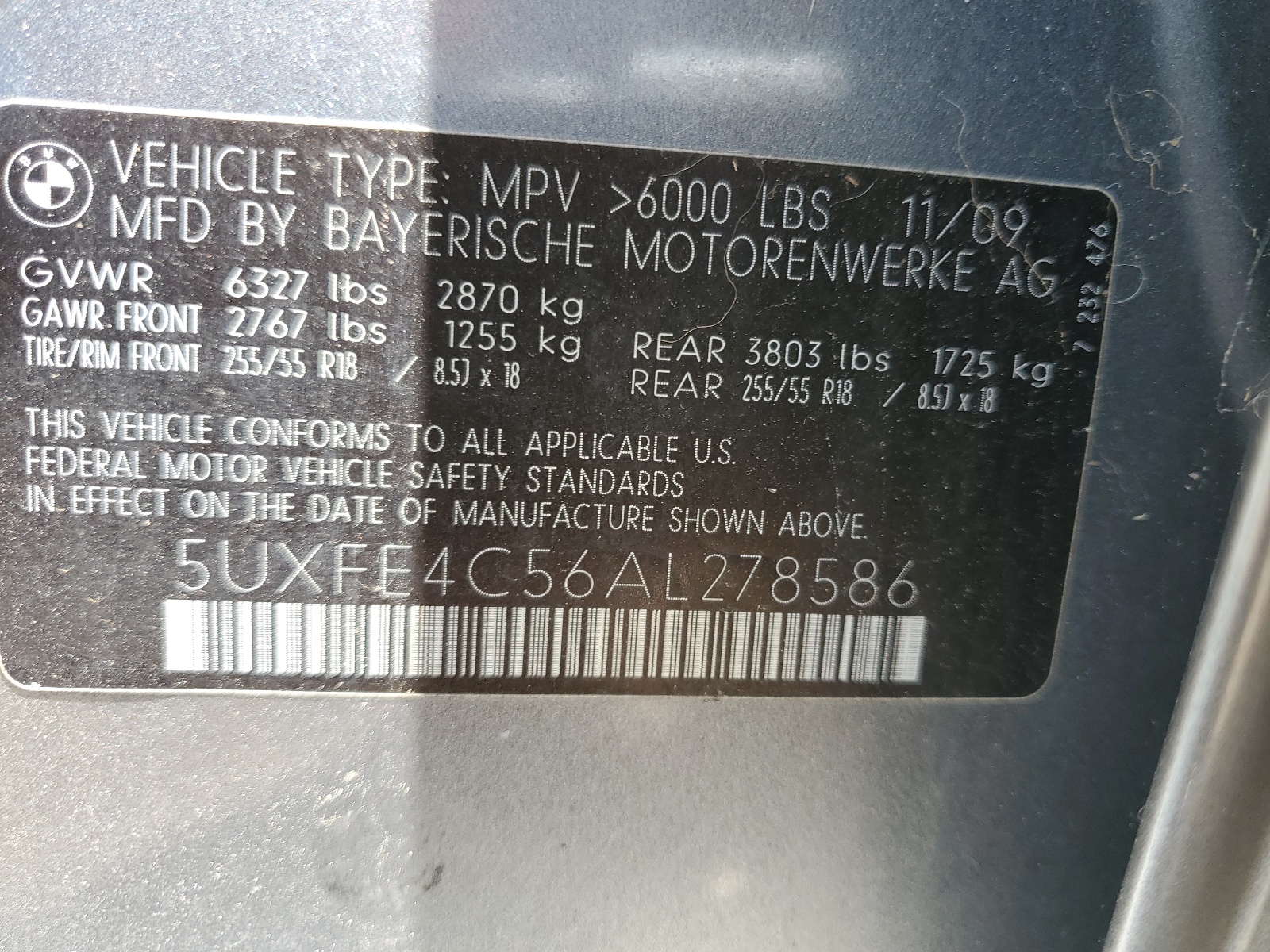 5UXFE4C56AL278586 2010 BMW X5 xDrive30I