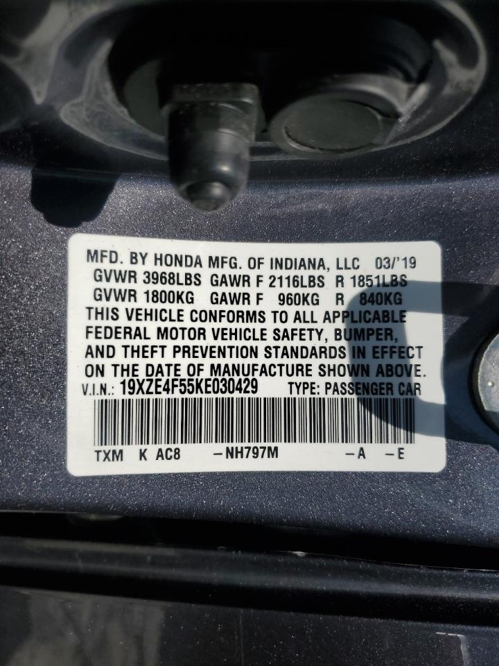 19XZE4F55KE030429 2019 Honda Insight Ex