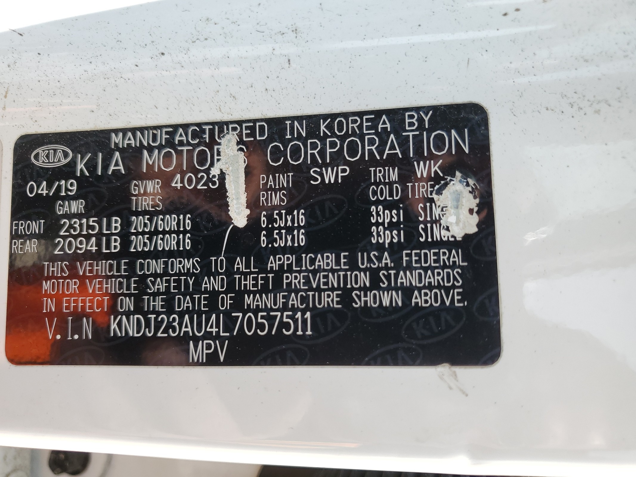 KNDJ23AU4L7057511 2020 Kia Soul Lx