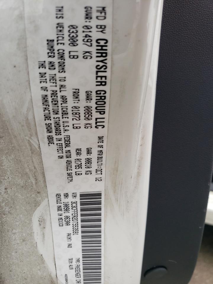 2013 Fiat 500 Lounge VIN: 3C3CFFER2DT553591 Lot: 62287104