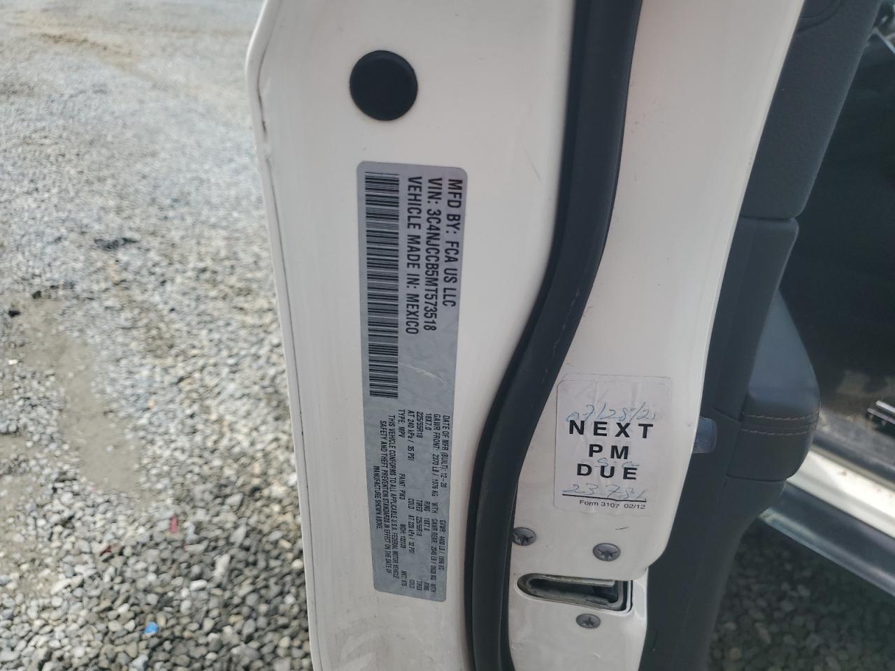 2021 Jeep Compass Limited VIN: 3C4NJCCB5MT573518 Lot: 62335724